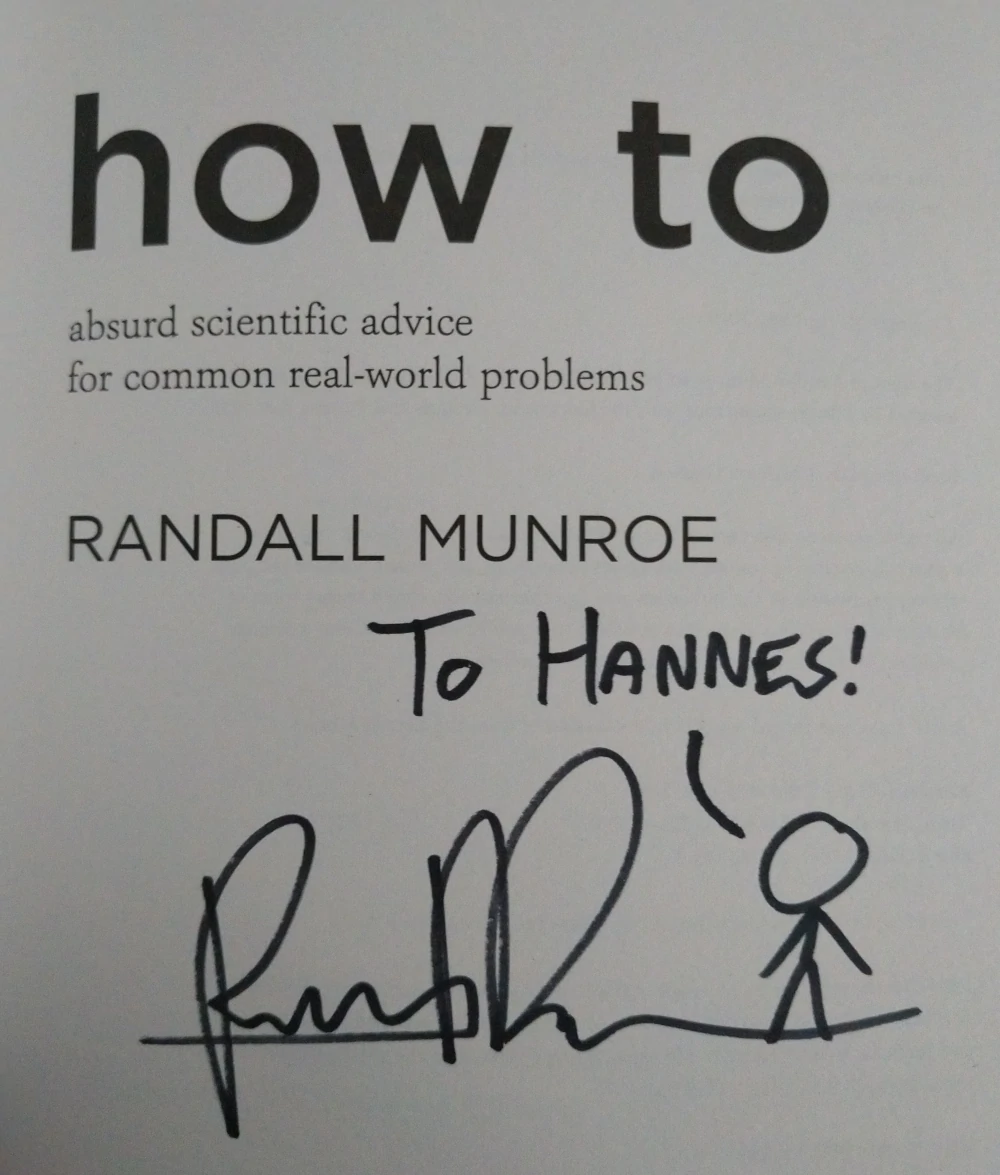 Randall (xkcd.com) signed his book for me